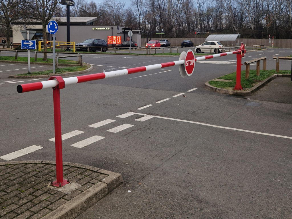 Manual traffic barrier controlling vehicle access at a car park — Industrial Gates and Barrier Systems