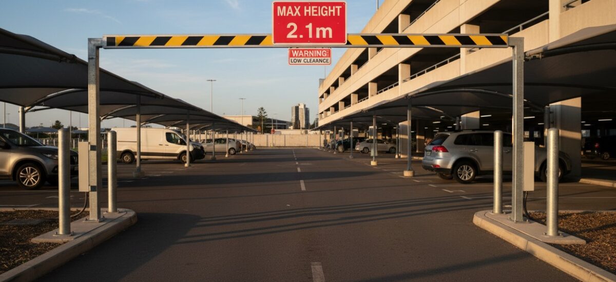 Height restrictor barrier car park installation London Midlands Hertfordshire – Industrial Gates and Barrier Systems