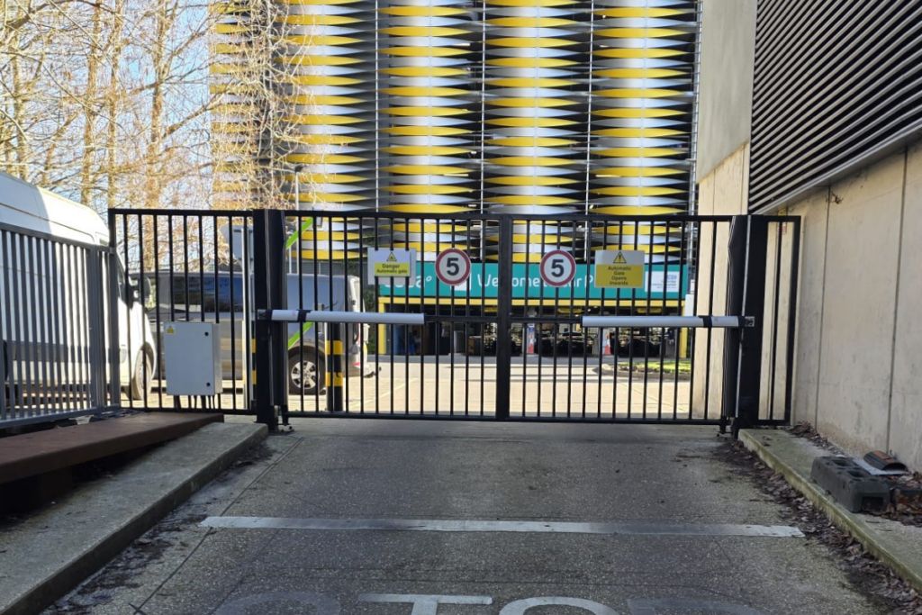 Automated gate maintenance contract Papworth Hospital Cambridge Cambridgeshire — IGB Systems gate and barrier engineers