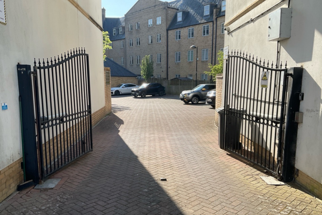 Automated swing gate repaired and
secured commercial site Northampton
Northamptonshire — Industrial Gates and Barrier Systems